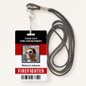 Name und Foto Feuerwehr Feuerwehrausweis Ausweis (Vorderseite mit Schlüsselband)