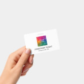 Name und Foto Firmenlogo des Mitarbeiters Ausweis (Handheld)
