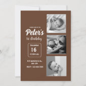 Name und Foto Geburtstagspartei Einladung (Vorderseite)