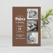 Name und Foto Geburtstagspartei Einladung (Stehend Vorderseite)