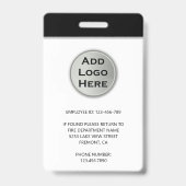 Name und Foto-ID Ausweis (Back)