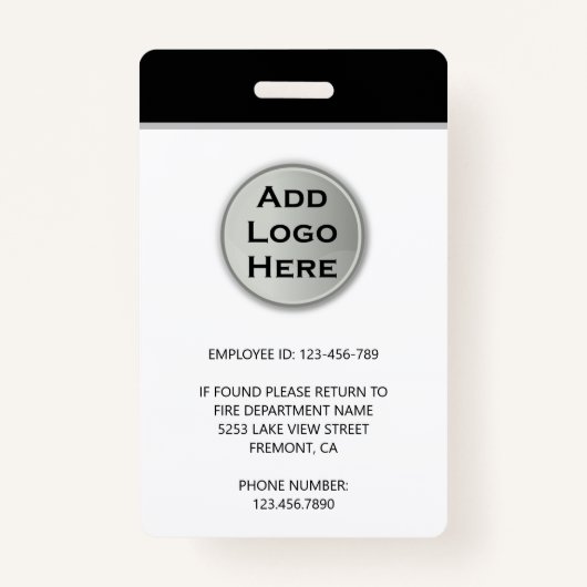 Name und Foto-ID Ausweis (Rückseite)