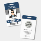 Name und Foto-ID Ausweis (Vorder- & Rückseite)