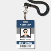Name und Foto-ID Ausweis (Vorderseite mit Lanyard)