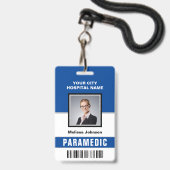 Name und Foto Medizinischer Notfallausweis Ausweis (Front with Lanyard)