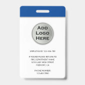 Name und Foto Medizinischer Notfallausweis Ausweis (Back)