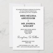 Name und Foto Mr & Mrs. Elegant Script Wedding Einladung (Vorderseite)