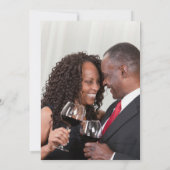 Name und Foto Mr & Mrs. Elegant Script Wedding Einladung (Rückseite)