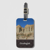 Name und Fotovorlage des Geologen Gepäckanhänger (Vorderseite Vertikal)