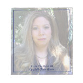 Name und Fotovorlage Notizblock (Vorderseite)