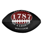 Name und Geburtsdatum Schwarz hinzufügen Football (Vorderseite)