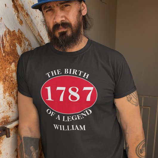 Name und Geburtsjahr hinzufügen T - Shirt