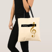 Name und goldfarbene Klappmusik Tragetasche (Vorderseite (Produkt))