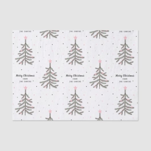 Name-und Gruß-Weihnachtsseidenpapier Seidenpapier (Vorderseite)