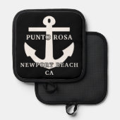 Name und Hafen für das Schiff der benutzerdefinier Topflappen (Vorderseite/Rückseite)