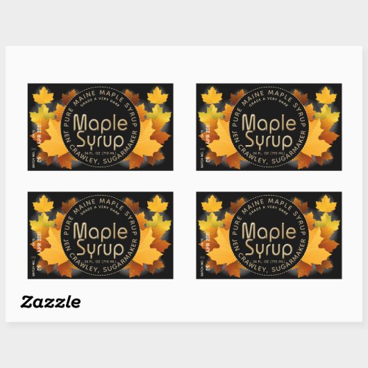 Name und Hersteller des Staat (Stapel und Datum) Rechteckiger Aufkleber (Blatt)