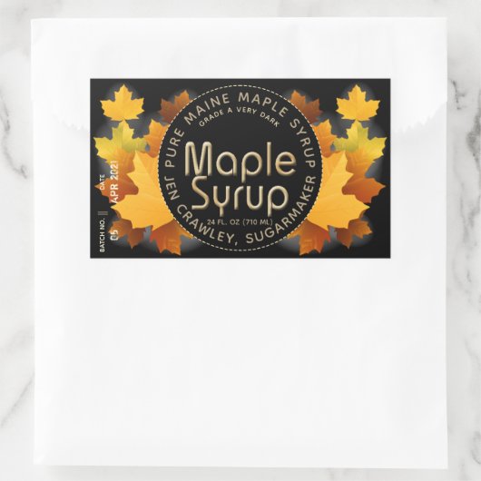 Name und Hersteller des Staat (Stapel und Datum) Rechteckiger Aufkleber (Tasche)