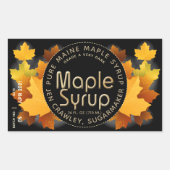 Name und Hersteller des Staat (Stapel und Datum) Rechteckiger Aufkleber (Vorderseite)