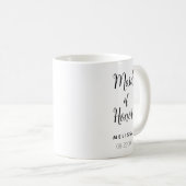 Name und Hochzeitstermin der Bridesmaid Kaffeetasse (VorderseiteRechts)