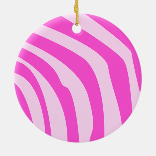 Name und Initial Zebra Print Weihnachtsschmuck (Hinten)