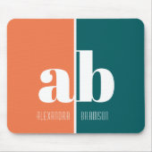 Name und Initialen der Minimalistischen Monogramme Mousepad (Vorne)