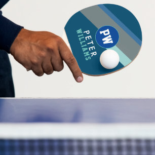 Name und Initialen des Monogram Players Cool Moder Tischtennis Schläger