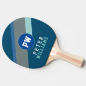 Name und Initialen des Monogram Players Cool Moder Tischtennis Schläger (Seitenansicht)