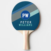 Name und Initialen des Monogram Players Cool Moder Tischtennis Schläger (Vorderseite)