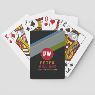Name und Initialen eines Monogrammspielers auf coo Spielkarten