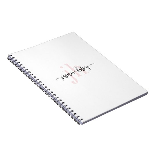 Name und Initialen einfacher Trend Notizblock (Rechte Seite)