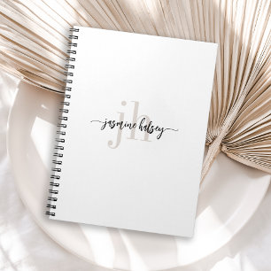 Name und Initialen einfacher Trend Notizblock