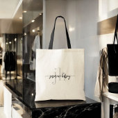 Name und Initialen einfacher Trend Tragetasche