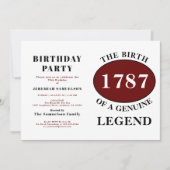 Name und Jahr angeben Red Birthday Einladung (Vorderseite)