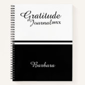 Name und Jahr der Dankbarkeit für Skriptkalligraph Notizblock (Vorderseite)