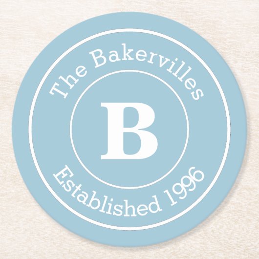 Name und Jahr der Farbfamilie auswählen Runder Pappuntersetzer (Vorderseite)