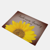 Name und Jahr der Sonnenblume Fußmatte (Schrägansicht)