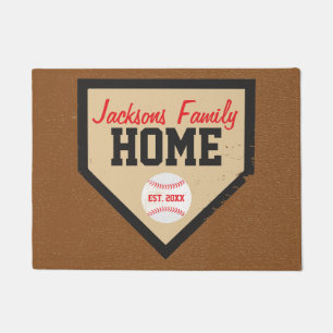 Name und Jahr der Zuhause-Plakate der Baseball-Fam Fußmatte