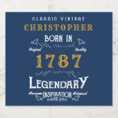 Name und Jahr Geburtsdatum Bier Flasche Etikett (Einzelnes Label)