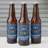 Name und Jahr Geburtsdatum Bier Flasche Etikett