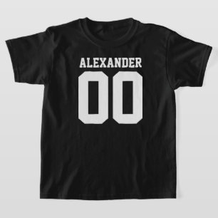 Name und Jersey Nummer, Front Back T - Shirt