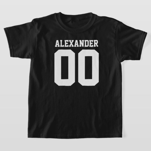 Name und Jersey Nummer, Front Back T - Shirt (Ablage )