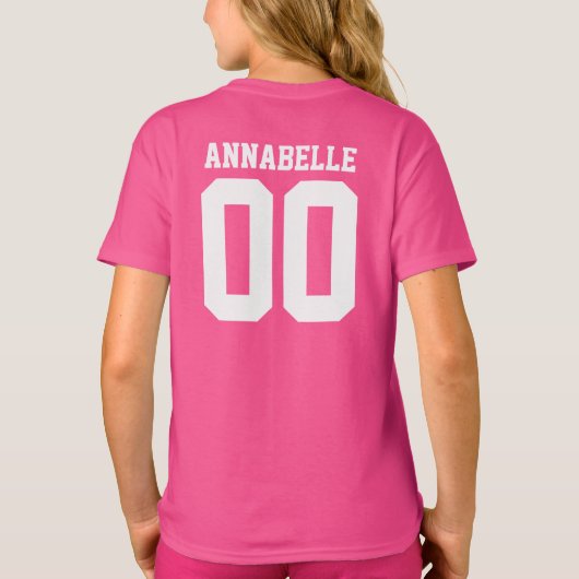 Name und Jersey Nummer, Front Back T - Shirt (Rückseite)