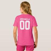 Name und Jersey Nummer, Front Back T - Shirt (Schwarz voll)
