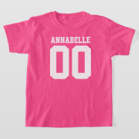 Name und Jersey Nummer, Front Back T - Shirt