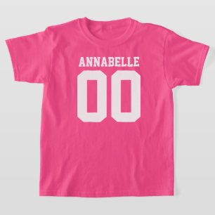 Name und Jersey Nummer, Front Back T - Shirt