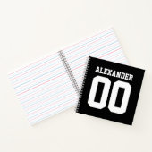 Name und Jersey Nummer Notebook Notizblock (Innenseite)
