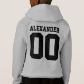 Name und Jersey Nummer vorne/hinten Hoodie (Rückseite)