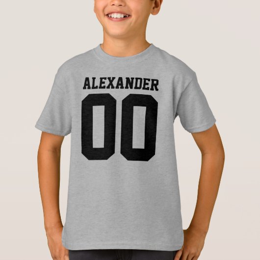 Name und Jersey Nummer vorne hinten T-Shirt (Vorderseite)