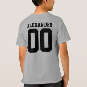 Name und Jersey Nummer vorne hinten T-Shirt (Rückseite)