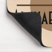 Name-und Job-Minimalistischer moderner Brown-Kreis Mousepad (Ecke)